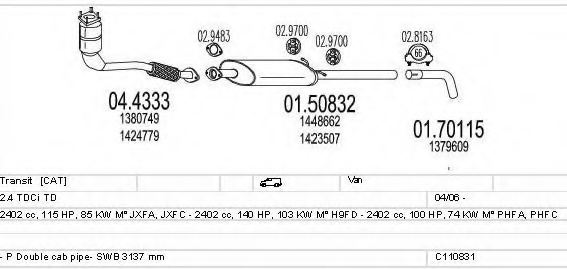 MTS C110831020177 Exhaust System